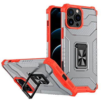 Чехол Crystal Ring Case для iPhone 13 Pro Max, красный