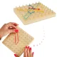 Geoboard koka izglītojošā spēle ar gumijām
