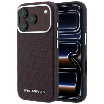Karl Lagerfeld MagSafe vāciņš priekš iPhone 17 Pro Max / 18 Pro Max, bordo