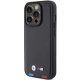 BMW iPhone 15 Pro Case Leather Stamp Tricolor, Black