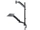 Maclean MC-681 Monitor and Keyboard Mount for Sit-Stand Work, Black