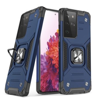 Бронированный чехол Wozinsky Ring Armor для Samsung Galaxy S22 Ultra, синий