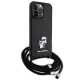 Чехол Karl Lagerfeld для iPhone 14 Pro Max Crossbody Saffiano Metal Pin, черный