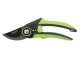 4-Piece Garden Tool Set Pruner Trowel Fork Hoe, Black-Green