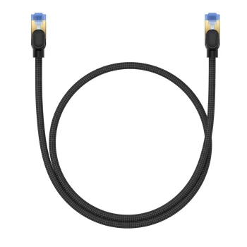 Baseus быстрый интернет-кабель RJ45 cat.7 10Gbps 0.5м плетеный черный