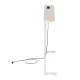 Konsoles galdiņš ar uzlādes ligzdām Maclean MC-140 W, 62–83 cm, balts ar rustisku virsmu
