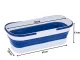 Flat Microfiber Mop with Collapsible Bucket and Squeegee