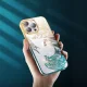 Чехол Kingxbar Phoenix для iPhone 14 Plus с кристаллами, золотисто-синий