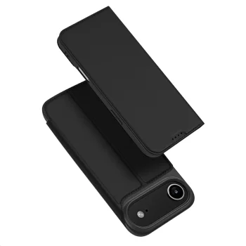 Dux Ducis iPhone 17 Air atverams vāciņš maciņš grāmatiņa Skin Pro, melns