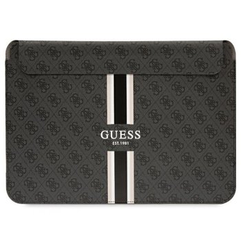 Чехол для ноутбука 16" Guess 4G Printed Stripes, черный