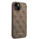 Guess iPhone 15 Plus vāciņš 4G Metal Gold Logo, brūns