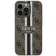 Чехол Guess для iPhone 13 Pro Max 4G Printed Stripes MagSafe, коричневый