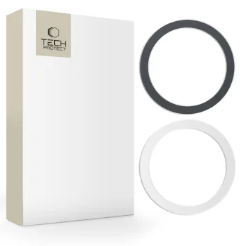Tech-Protect MagMat Universal MagSafe Magnetic Rings (2 pcs.), Black / Silver