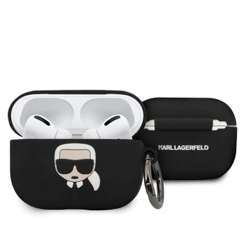 Karl Lagerfeld Silicone Ikonik Case for AirPods Pro, Black