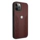 Чехол BMW для iPhone 12 / 12 Pro Leather Curve Perforate, красный