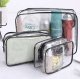 Caurspīdīgas Ceļojumu Organizatora Kosmētikas Ceļojumu Somas, 3 gab. l Transparent Travel Organizer Makeup Bags