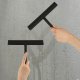Silicone Window and Shower Squeegee with Holder, Grey