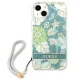 Guess vāciņš iPhone 13 mini Flower Strap zaļš