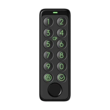 SwitchBot Keypad viedā durvju tastatūra ar pirkstu nospiedumu lasītāju, melna