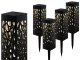 Decorative Solar Garden Lights with Dusk Sensor, Set of 4