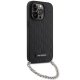 Karl Lagerfeld iPhone 14 Pro Case Saffiano Monogram Chain, Black