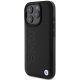BMW Leather Hot Stamp vāciņš Apple iPhone 16 Pro - Melns