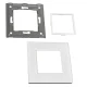 Maclean MCE730W vienvietīgs stikla rāmis, 86x86 mm, balts