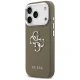 Чехол Guess Grained Big 4G Classic Logo для iPhone 17 Pro — коричневый