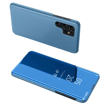 Hurtel Clear View Wallet Case for Samsung Galaxy S24 Ultra, Blue