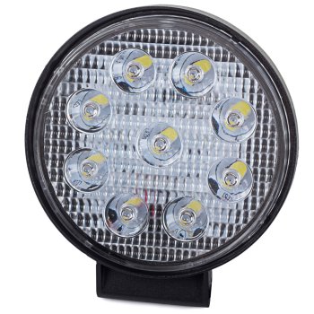 Apaļais auto darba lukturis ar 9 LED, 27W
