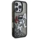 Karl Lagerfeld Liquid Glitter Choupette Logo vāciņš priekš iPhone 16 Pro, melns