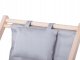 Folding Wooden Beach and Garden Sun Lounger with Pillow, Grey