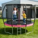 4FIZJO PRO Kids Garden Trampoline 252 cm 8FT, Pink and Black