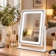 ModernHome kosmētiskais LED grima spogulis 25x30 cm ar 3 gaismas toņiem un skārienvadību