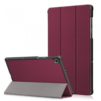 Lenovo Tab M10 Plus 10.3" (TB-X606) Tri-fold Stand Cover Case, Wine Red | Vāks Apvalks Pārvalks Grāmatiņa Planšetdatoram