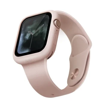 Apple Watch Series 4 / 5 / 6 / SE 44 mm Uniq Etui Lino Case Cover, Pink | Maciņš Vāks Apvalks Bampers