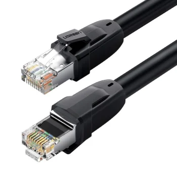 Ugreen Ethernet Patchcord Cable RJ45 Cat 8 T568B 2m, Black | Провод Интернета