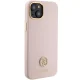 Guess silikona logo Strass 4G vāciņš iPhone 15 - gaiši rozā krāsā | Silicone case for light pink