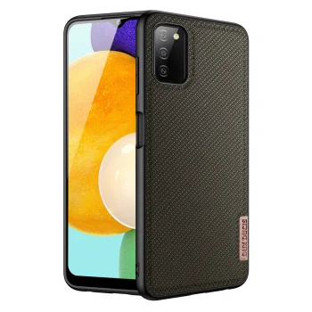 Dux Ducis Fino vāciņš Samsung Galaxy A03s ar neilona audumu, zaļš