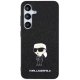 Karl Lagerfeld Glitter Ikonik Logo vāciņš Samsung Galaxy S24+ Melns