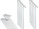 Steel Tent Pegs 31 cm, 10 pcs, Silver