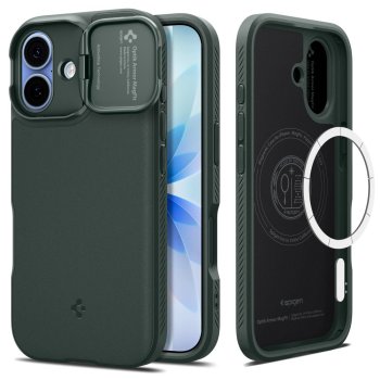 Чехол Spigen Optik Armor MagSafe для iPhone 17 - Зеленый