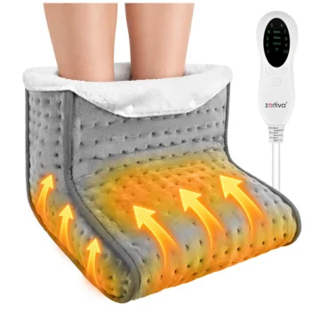Zortiva Electric Foot Warmer 90W, 30-70°C, Timer and Remote Control