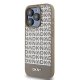 DKNY iPhone 15 Pro vāciņš Leather Printed Pattern Metal Logo MagSafe, brūns