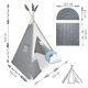 Nukido Nk-406 bērnu telts Tipi, pelēka