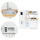 Ecotoys PLK553 koka bērnu virtuve ar LED apgaismojumu un piederumiem