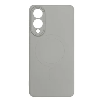 Samsung Galaxy S25 Edge vāciņš Liquid Silicone ar MagSafe, pelēks