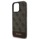 Guess 4G apakšējās svītras vāciņš iPhone 16 Pro Max - brūns | Bottom Stripe Phone Case Cover Brown