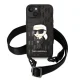 Чехол Karl Lagerfeld Monogram Ikonik Patch для iPhone 14, Черный