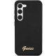 Guess Samsung Galaxy S23+ vāciņš Silicone Vintage Gold Logo, melns